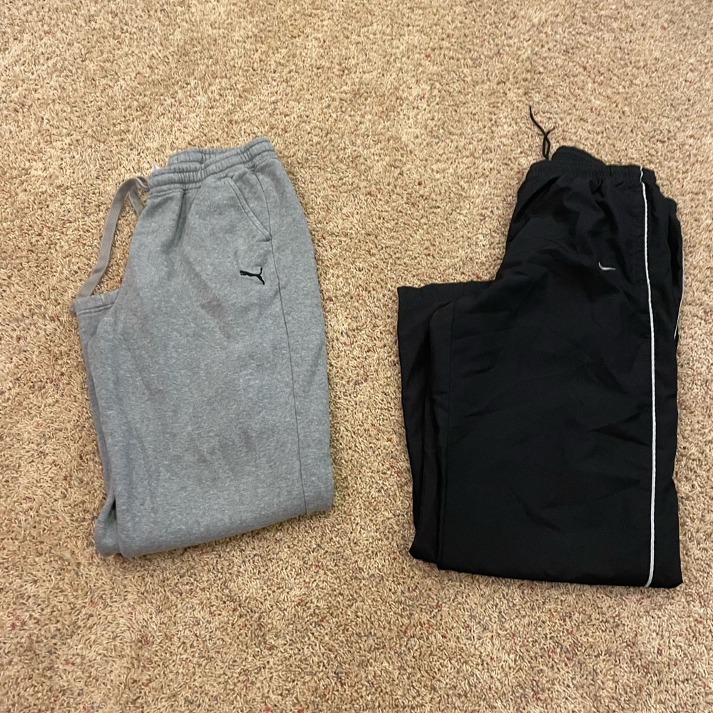 Puma Gray and Black Joggers